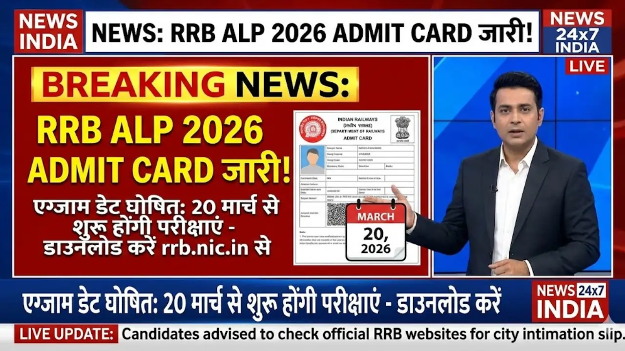 RRB ALP Exam Date 2026 finally out! Download Admit Card from official RRB websites.
