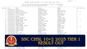 [OUT] SSC CHSL Tier 1 Result 2025: यहाँ से डाउनलोड करें Merit List PDF | जानें Official Cut Off