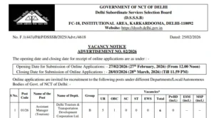 DSSSB भर्ती 2026: 1.5 लाख तक सैलरी, Patwari से Stenographer तक 216 वैकेंसी