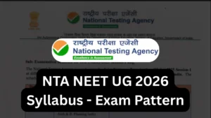 NTA NEET UG 2026 Syllabus and Exam Pattern in hindi
