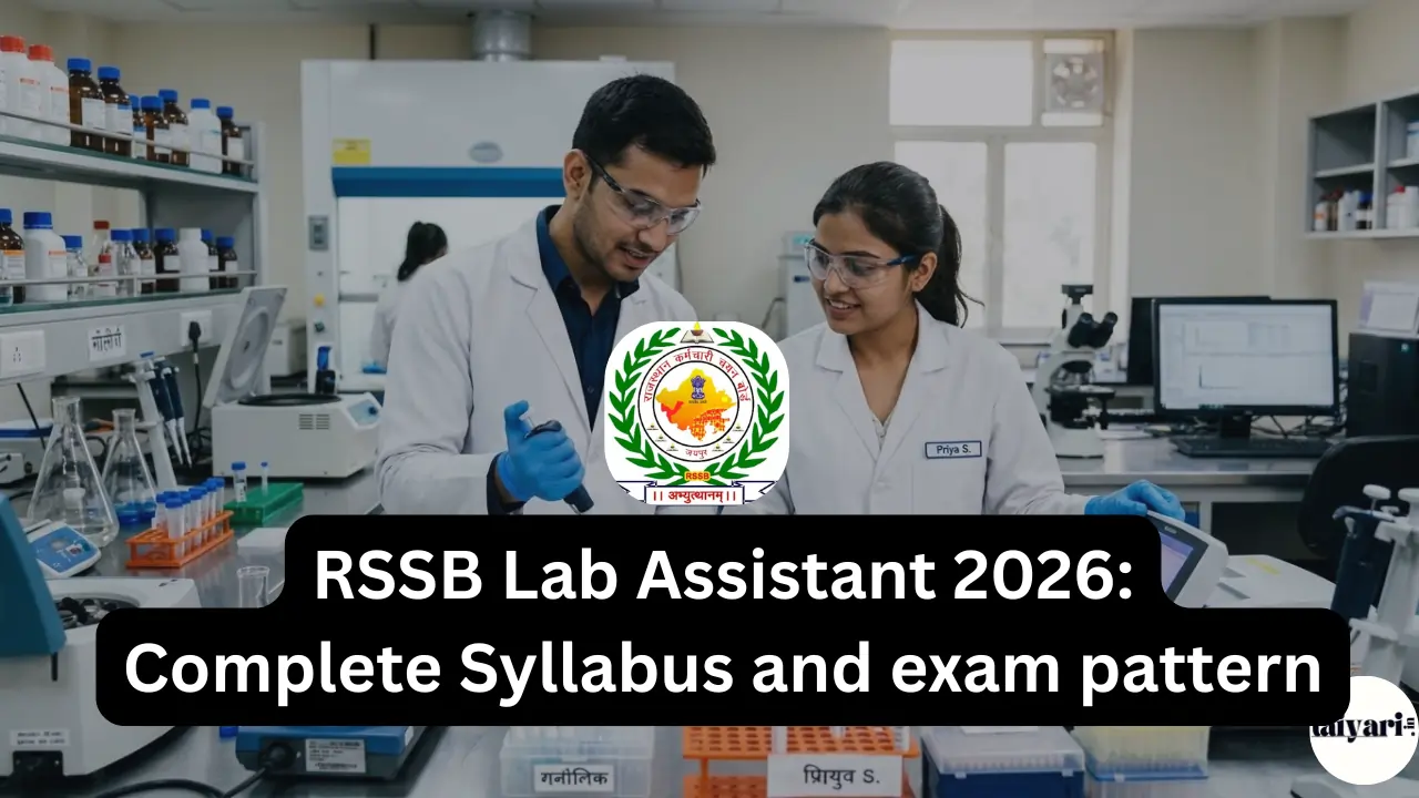RSSB Lab Assistant 2026 Complete Syllabus and exam pattern