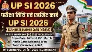 UP Police SI Exam Date 2026: एडमिट कार्ड, सेंटर लिस्ट और एग्जाम गाइडलाइंस – पूरी जानकारी।