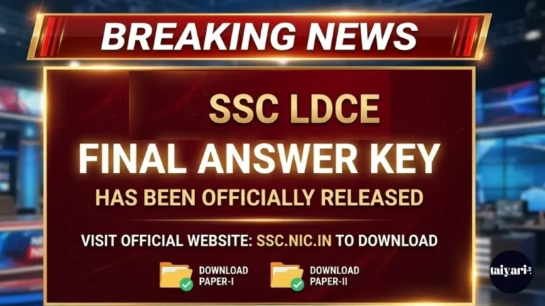 ssc ldce final answer key released