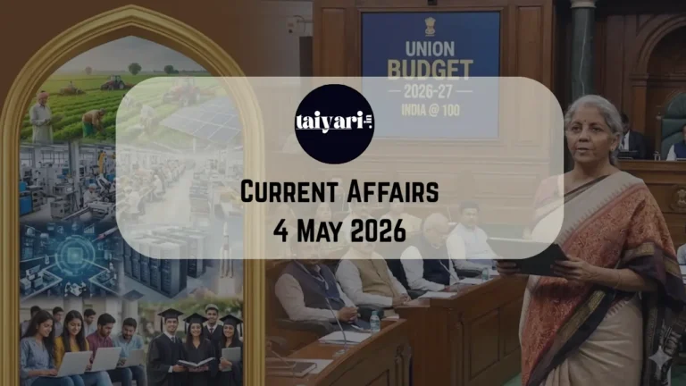 Current Affairs 4 May 2026