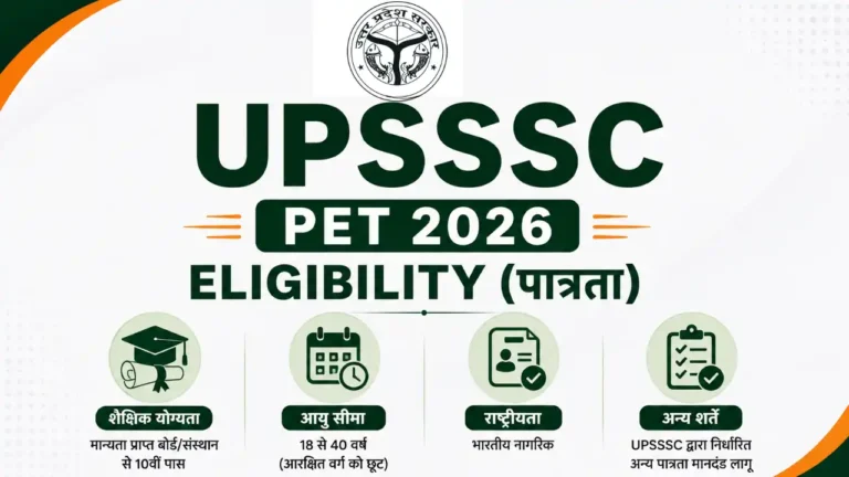 UPSSSC PET Eligibility 2026: आयु सीमा, योग्यता, आयु में छूट और पूरी शर्तें विस्तार से